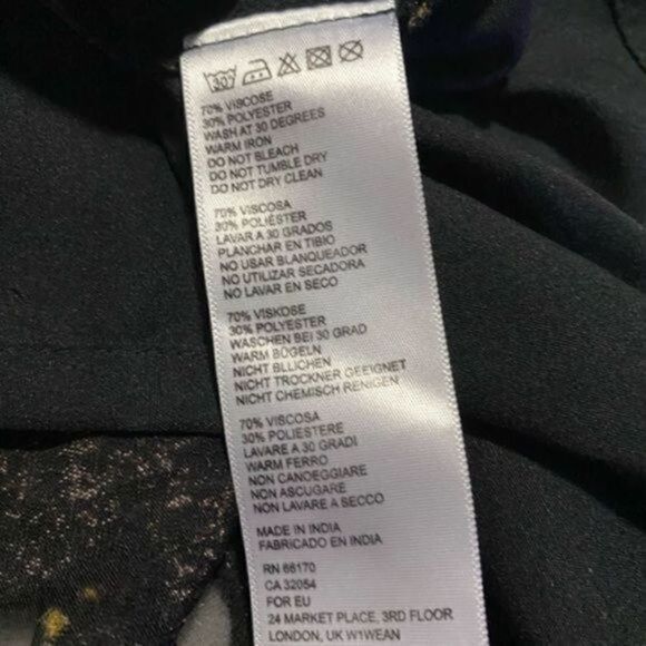 Anthropologie Seen Worn Kept Off the Shoulder Velvet Floral Embossed Top Black M - Picture 9 of 9